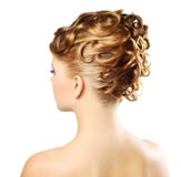 Modern hairstyle isolated on a white royalty free stock photo Modern hairstyle isolated on a white royalty free stock photo