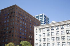 Modern and historic buildings in downtown Fort Worth stock photo Modern and historic buildings in downtown Fort Worth stock photo