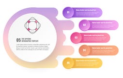Five options infographic template stock illustration Five options infographic template stock illustration