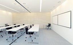 Modern inre av affärskonferensrum med den tomma bildskärmskärmen för presentation Arkivbild Modern inre av affärskonferensrum med den tomma bildskärmskärmen för presentation Arkivbild