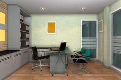 Modern Interior 3D Of Office Space Stock Photo Modern Interior 3D Of Office Space Stock Photo
