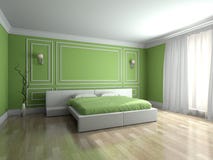 Modern interior of a bedroom 3d rendering royalty free illustration Modern interior of a bedroom 3d rendering royalty free illustration