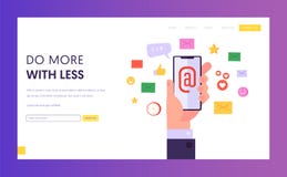 Modern Internet Technology Concept Landing Page vector illustration Modern Internet Technology Concept Landing Page vector illustration