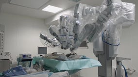 Modern medical surgical robot, cancerous tumor removal surgery robotic operation