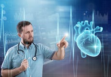 Modern medicine cardiology concept royalty free stock photos Modern medicine cardiology concept royalty free stock photos