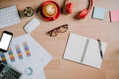 Modern office desk table with keyboard,calculator royalty free stock images Modern office desk table with keyboard,calculator royalty free stock images