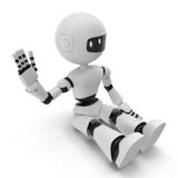 Modern Robot Isolated 3D Illustration On White Background royalty free illustration Modern Robot Isolated 3D Illustration On White Background royalty free illustration
