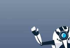 Modern Robot Waving Hand Artificial Intelligence Futuristic Mechanism Technology stock illustration Modern Robot Waving Hand Artificial Intelligence Futuristic Mechanism Technology stock illustration