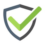 Modern shield icon, mark approved , protect, safe vector symbol stock illustration Modern shield icon, mark approved , protect, safe vector symbol stock illustration