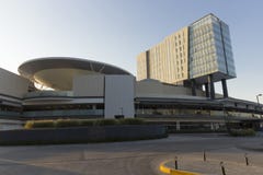 A modern shopping center and a hotel in Queretaro City royalty free stock image A modern shopping center and a hotel in Queretaro City royalty free stock image