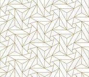 Modern simple geometric vector seamless pattern with gold line texture on white background. Light abstract wallpaper