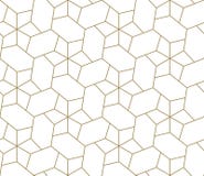 Modern simple geometric vector seamless pattern with gold line texture on white background. Light abstract wallpaper stock illustration Modern simple geometric vector seamless pattern with gold line texture on white background. Light abstract wallpaper stock illustration