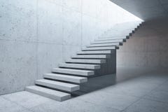 Modern staircase in concrete interior Royalty Free Stock Photos Modern staircase in concrete interior Royalty Free Stock Photos