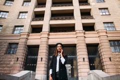 Modern street communication. Tall building stock image Modern street communication. Tall building stock image