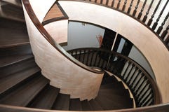Modern stylish spiral staircase in a chic house. Original author`s work. stock photography Modern stylish spiral staircase in a chic house. Original author`s work. stock photography