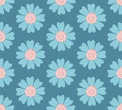Modern sömlös pastellfärgad blå blommamodell royaltyfri illustrationer Modern sömlös pastellfärgad blå blommamodell royaltyfri illustrationer
