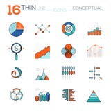 Modern thin line flat icons vector collection in stylish colors of messages royalty free illustration Modern thin line flat icons vector collection in stylish colors of messages royalty free illustration