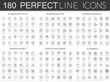 180 modern thin line icons set of business motivation, analysis, business essentials, business project, startup