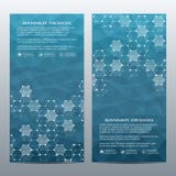 2 of modern vertical scientific banners. Molecular structure of DNA and neurons. Geometric abstract background. Medicine. Science, technology, business and Stock Illustration 2 of modern vertical scientific banners. Molecular structure of DNA and neurons. Geometric abstract background. Medicine. Science, technology, business and Stock Illustration