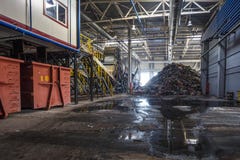 Modern waste recycling processing plant. Separate garbage collection. Recycling and storage of stock photography Modern waste recycling processing plant. Separate garbage collection. Recycling and storage of stock photography