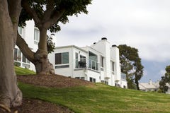 Modern White House On A Hill In California royalty free stock image Modern White House On A Hill In California royalty free stock image