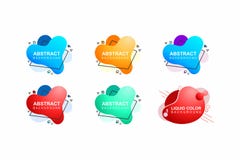 Moderne abstracte vectorbannerreeks Geometrische vloeibare vorm met diverse kleuren Modern vectormalplaatje, Malplaatje voor stock illustratie Moderne abstracte vectorbannerreeks Geometrische vloeibare vorm met diverse kleuren Modern vectormalplaatje, Malplaatje voor stock illustratie
