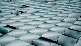 Moderne abstrakte Metallgitteroberfläche drehen Welle von hellen blauen Würfeln lizenzfreie abbildung Moderne abstrakte Metallgitteroberfläche drehen Welle von hellen blauen Würfeln lizenzfreie abbildung