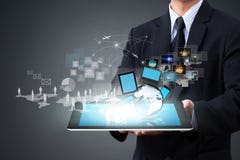 Moderne drahtlose Technologie und Social Media lizenzfreie stockfotos Moderne drahtlose Technologie und Social Media lizenzfreie stockfotos