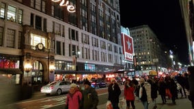 Moderne gebouwen van Timesquare de koude New York stock afbeelding Moderne gebouwen van Timesquare de koude New York stock afbeelding