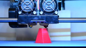 Moderne Nahaufnahme des Druckers 3D Druck stock footage Moderne Nahaufnahme des Druckers 3D Druck stock footage
