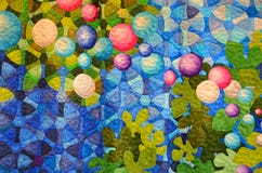 Modernt patchworktäcke arkivfoto Modernt patchworktäcke arkivfoto