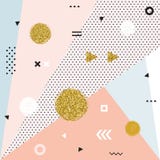 Modne geometryczne elementu Memphis karty ilustracja wektor Modne geometryczne elementu Memphis karty ilustracja wektor