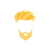 Modnisia Męski włosy i Twarzowy styl Z Pełnym Blond brody strony kranem ilustracja wektor Modnisia Męski włosy i Twarzowy styl Z Pełnym Blond brody strony kranem ilustracja wektor