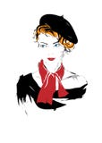 Mody dziewczyna w stylu royalty ilustracja Mody dziewczyna w stylu royalty ilustracja