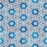 Modèle carré coloré de batik d'aquarelle de style artistique sans couture indigène de boho illustration libre de droits Modèle carré coloré de batik d'aquarelle de style artistique sans couture indigène de boho illustration libre de droits