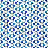 Modèle carré coloré de batik d'aquarelle de style artistique sans couture indigène de boho illustration stock Modèle carré coloré de batik d'aquarelle de style artistique sans couture indigène de boho illustration stock