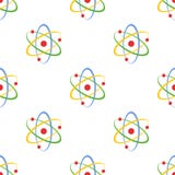 Modèle d'Atom Science Flat Icon Seamless illustration de vecteur Modèle d'Atom Science Flat Icon Seamless illustration de vecteur