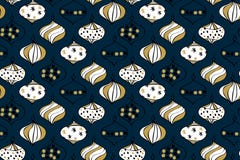 Modèle de Noël avec des jouets de Noël sur un fond bleu illustration de vecteur Modèle de Noël avec des jouets de Noël sur un fond bleu illustration de vecteur