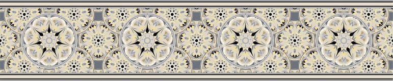 Modèle de répétition sans couture pour la conception de frontière illustration de vecteur Modèle de répétition sans couture pour la conception de frontière illustration de vecteur