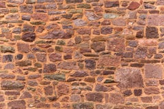 Modèle décoratif de fond rouge antique de mur en pierre, texture mur aléatoire de roche de taille images libres de droits Modèle décoratif de fond rouge antique de mur en pierre, texture mur aléatoire de roche de taille images libres de droits