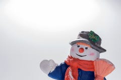Modèle en céramique de bonhomme de neige d'isolement Images libres de droits Modèle en céramique de bonhomme de neige d'isolement Images libres de droits