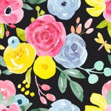 Modèle floral abstrait de vecteur d'aquarelle illustration libre de droits Modèle floral abstrait de vecteur d'aquarelle illustration libre de droits