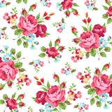 Modèle floral avec la rose de rouge illustration stock Modèle floral avec la rose de rouge illustration stock