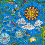 Modèle floral de couleur sans couture de vecteur illustration stock Modèle floral de couleur sans couture de vecteur illustration stock