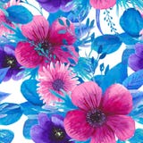 Modèle floral sans couture d'aquarelle illustration stock Modèle floral sans couture d'aquarelle illustration stock