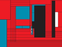 Modèle génial de style de Mondrian illustration libre de droits Modèle génial de style de Mondrian illustration libre de droits