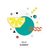 Modèle géométrique de style à la mode avec le citron, illustration de vecteur Photos stock Modèle géométrique de style à la mode avec le citron, illustration de vecteur Photos stock