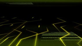 Modèle léger abstrait sans couture de fond d'animation du courant de circuit électronique avec le déplacement de code source d'or Modèle léger abstrait sans couture de fond d'animation du courant de circuit électronique avec le déplacement de code source d'or