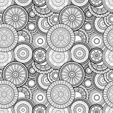 Modèle monochrome sans couture de cercles de vecteur illustration libre de droits Modèle monochrome sans couture de cercles de vecteur illustration libre de droits
