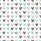 Modèle sans couture avec des coeurs de cognée de vintage illustration stock Modèle sans couture avec des coeurs de cognée de vintage illustration stock